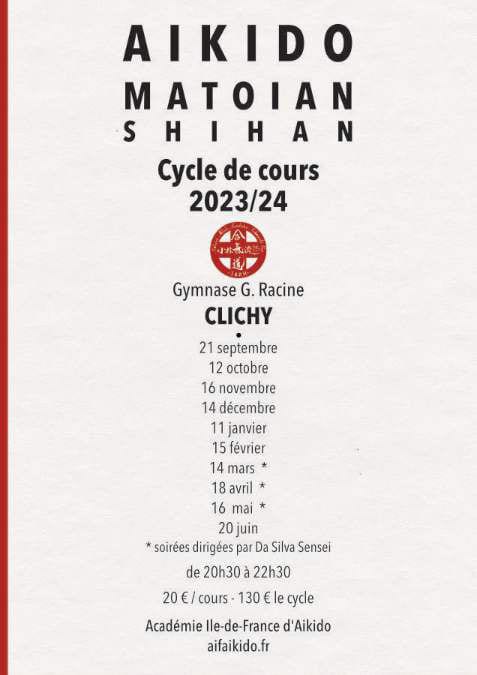Matoian Shihan Cycle Cours 1